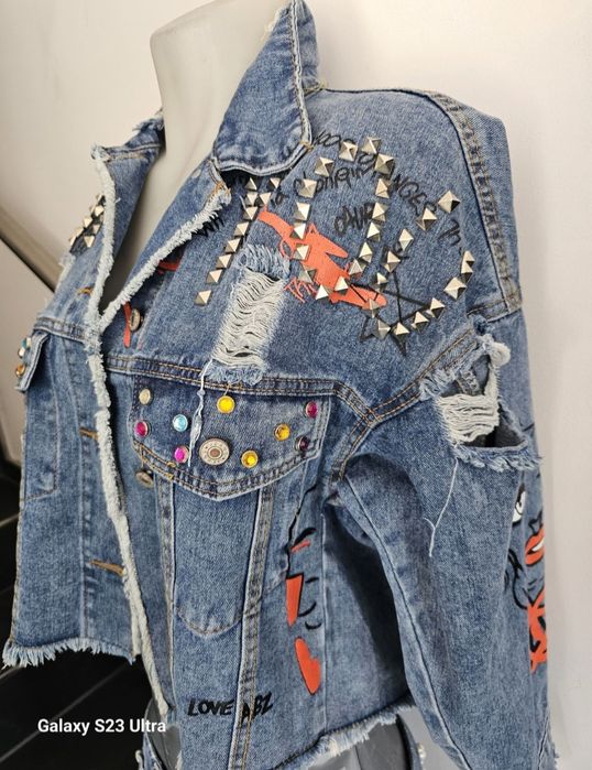 Nowa katana kurtka damska jeans L/XL