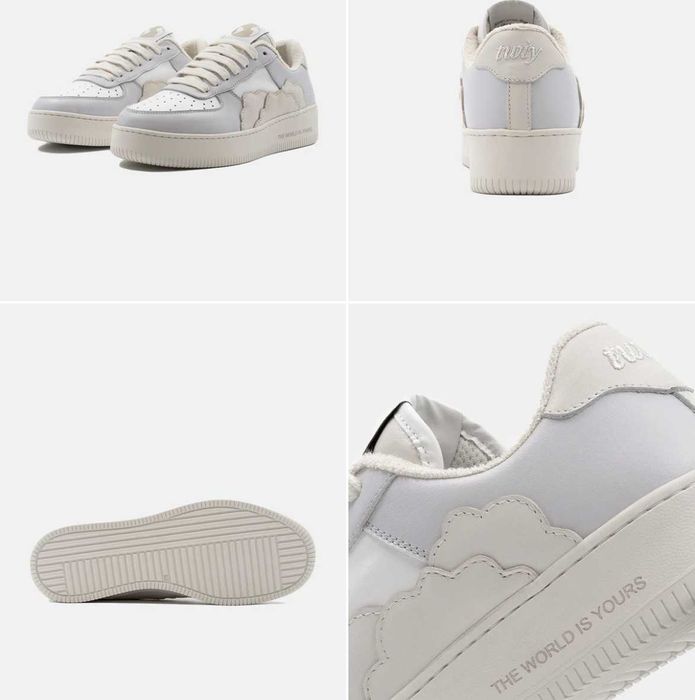 Женские Итальянские кожаные кроссовки THE WORLD IS YOURS 01(39р.25см.)