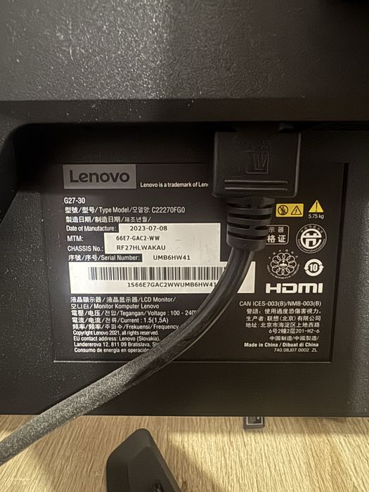 Sprzedam monitor lenovo g27-30