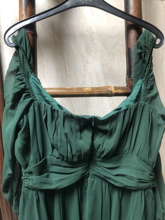 Vestido verde chiffon