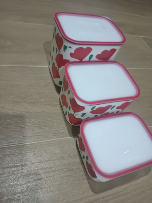 Conjunto 3 (três) caixas despensa Tupperware
