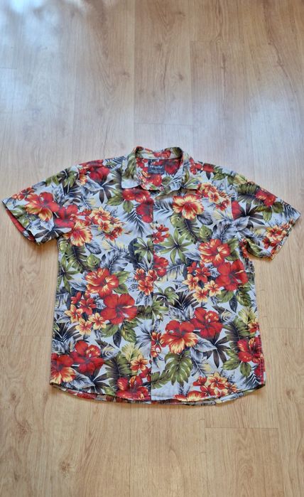 Piękna koszula hawajska, hipisowska,vintage, woodstock, flower power. Rozmiar L/XL. Stan igła