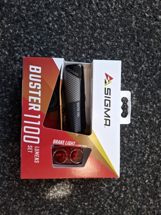 Zestaw lampek Sigma Buster 1100 + sigma RL150 nowe