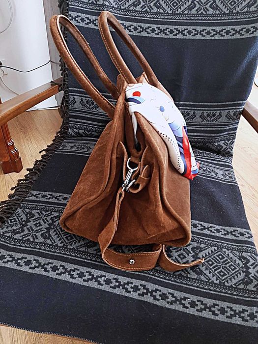 Torebka zamszowa skóra naturalna