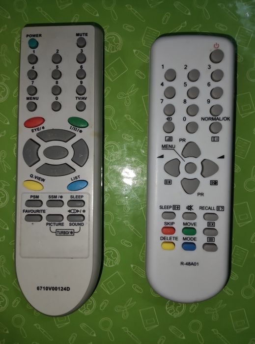 Рабочие пульты к телевизорам LG 6710V00124D и Daewoo R-48A01