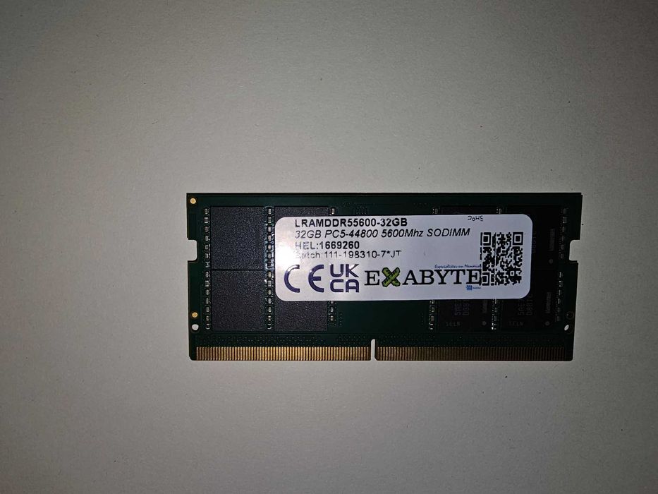 Memória RAM  SODIMM 32Gb DDR5 Exabyte 5600MHz para Portátil