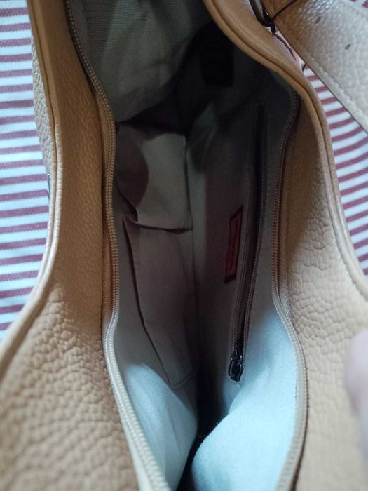 Bolsa feminina bege/amarela