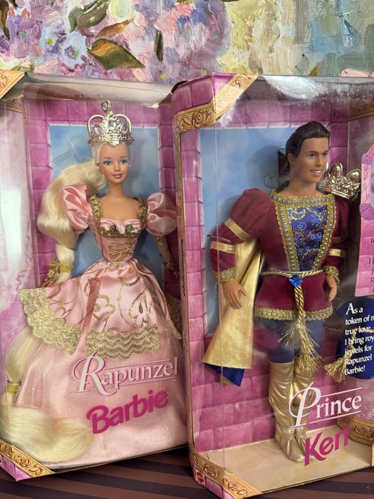 Rapunzel Barbie and Prince Ken Барбі колекційна