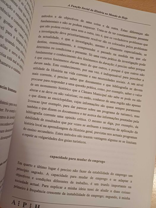 A Função Social da História no Mundo de Hoje, José Mattoso