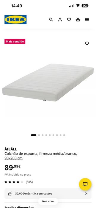 Cama e colchão Ikea Kura