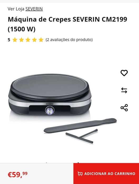 Conjunto de  Três  Máquina de Crepes SEVERIN