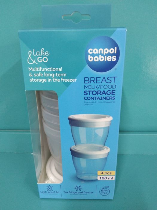 Pojemniki do przechowywania pokarmu 4szt 180ml butelka opakowanie etui