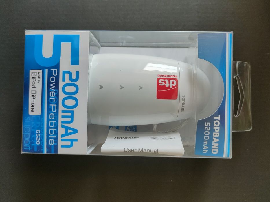 Nowy Powerbank Power Pebble G520 5200mAh Do iPhone / Android Kompaktowy