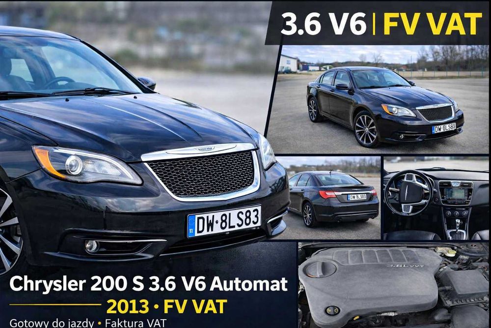 Chrysler 200S 3.6 V6 295 KM Automat • 2013 • FV VAT