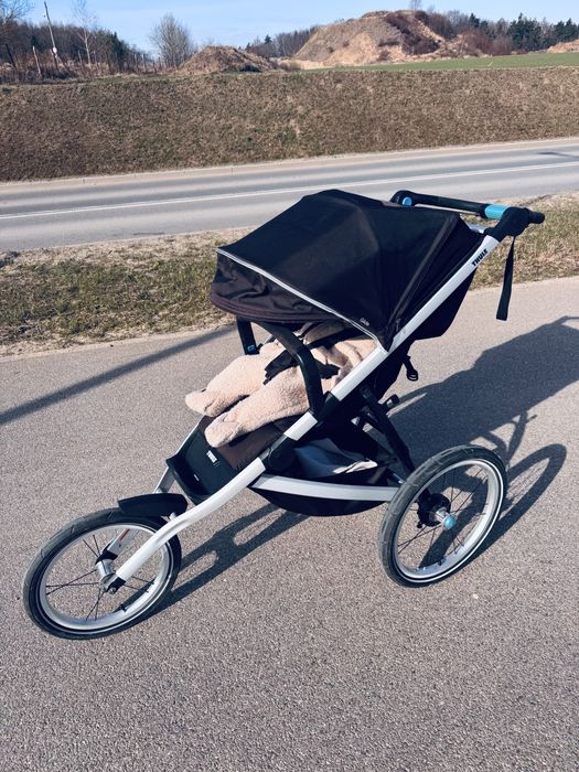 Wózek biegowy Thule Glide 2 Sport Jet Black + folia przeciwdeszczowa