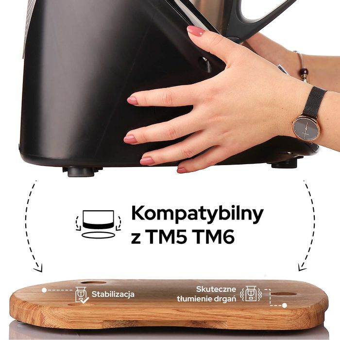 Podstawka deska thermomix termomiks TM6 TM5 dąb slider ochrona wagi