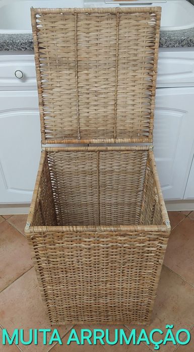 CESTA DE ARRUMAÇÃO EM VERGA (PALHA). Casa Sala Quarto Dispensa Garagem.