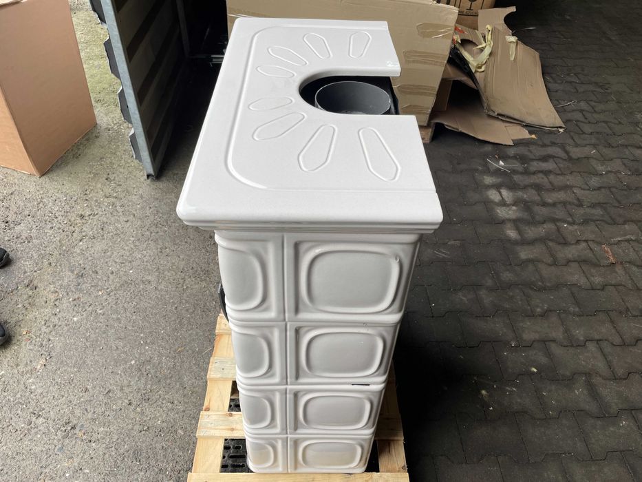 Piec kominek kaflowy koza ELDUR wkład kominkowy ivory - II Gatunek