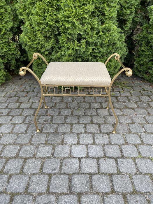 Stylowe siedzisko ecii złote