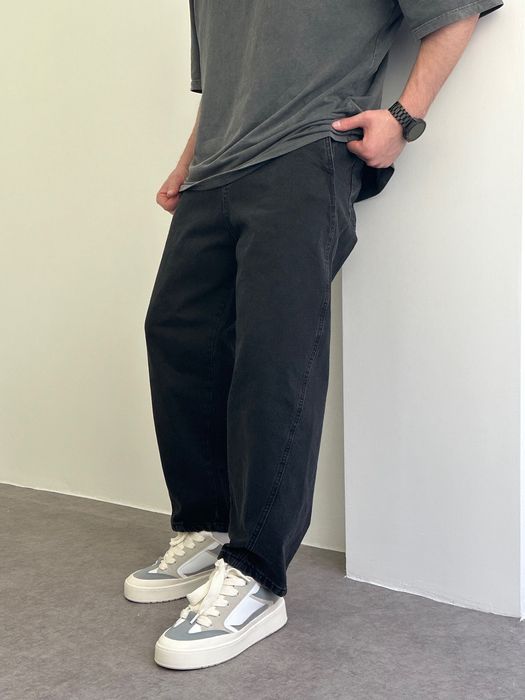 Джинси чоловічі широкі baggy/balloon jeans, штани баггі балони | Джинсы широкие мужские, штаны, джынсы беги 90 х реп rap sk8 | Розмір L