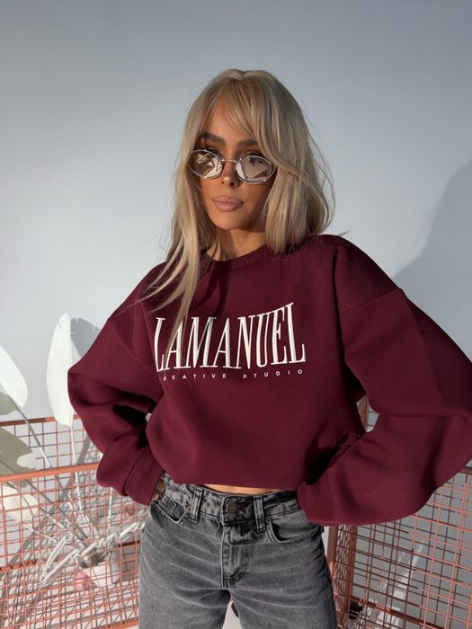 Bluza Creative bordo La Manuel