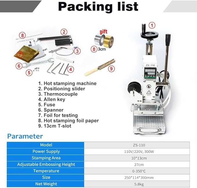 Profesjonalna maszyna do tłoczenia i znakowania materiałów