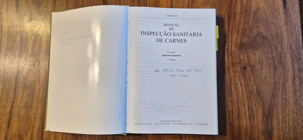 Livro de veterinaria - Manual de Inspecção Sanitaria de Carnes 2vols, 2a edição