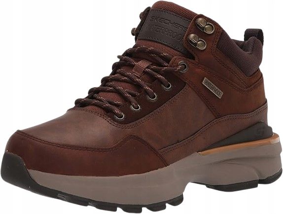 Skechers trzewiki męskie wodoodporne skóra licowa brązowe 43 12ea