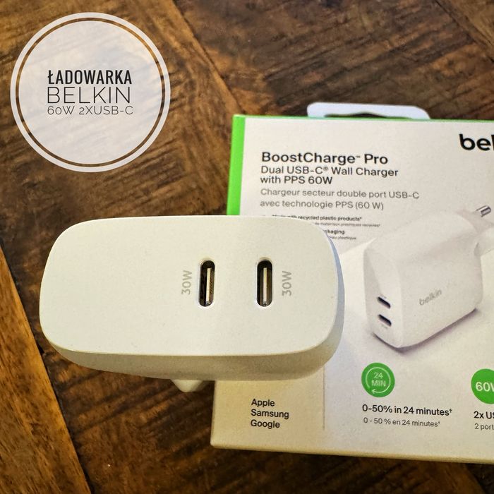 Ładowarka Belkin 2xUSB-C 60W