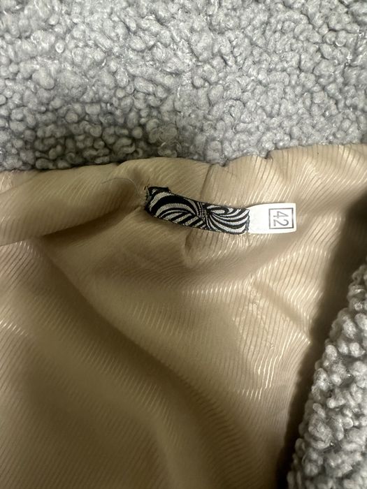 Шубка тедді сірого кольору