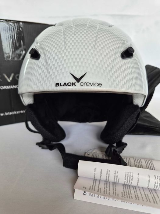Kask narciarski Black Crevice Kitzbuhel Shiny White Carbon M 57-58cm