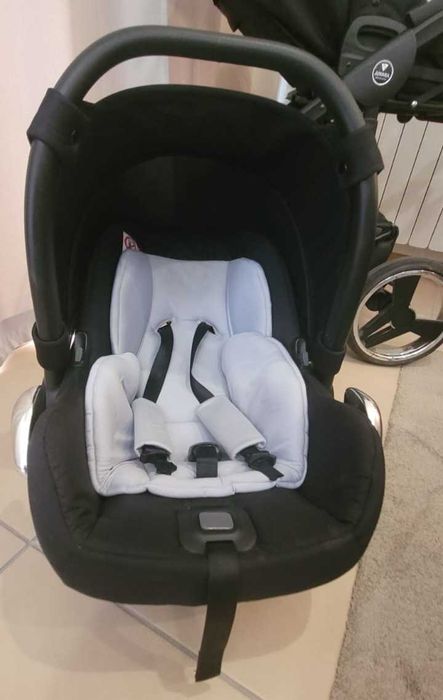 Carrinho de bebé Trio 3 em 1 Junama Diamond (Luxo e Exclusividade)-como novo