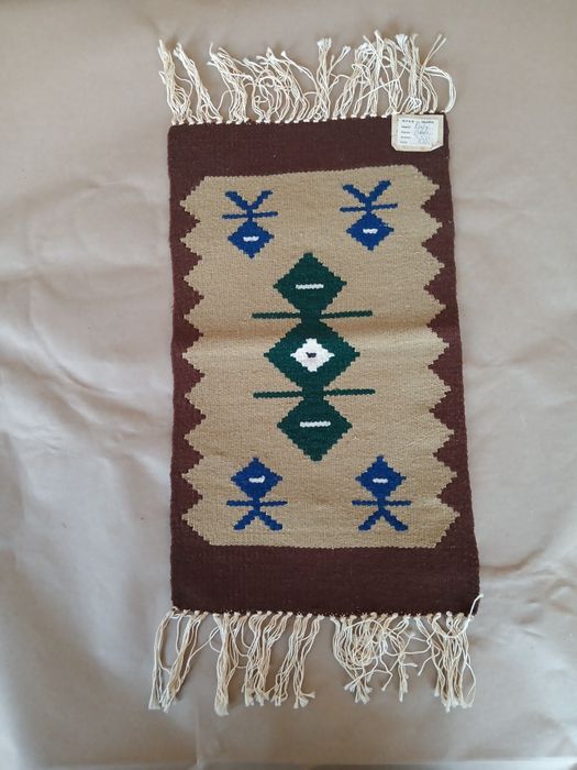 Kilim wełniany import Bułgaria PRL, Rzutnik, Bieżnik na stół NOWY