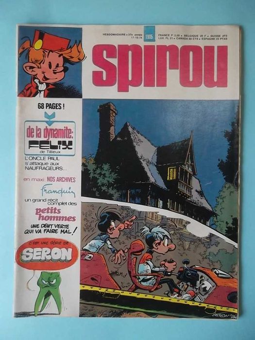 Revistas SPIROU em francês com suplementos.