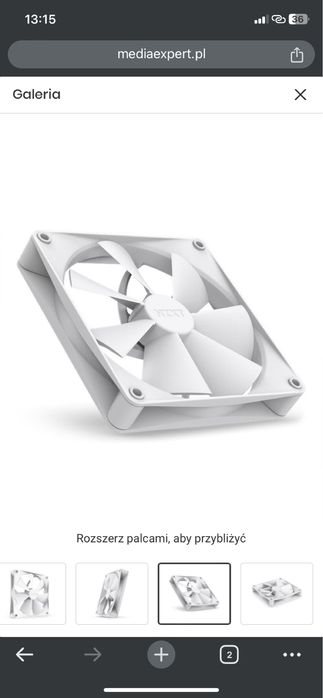 Wentylator NZXT F140P biały Nowy