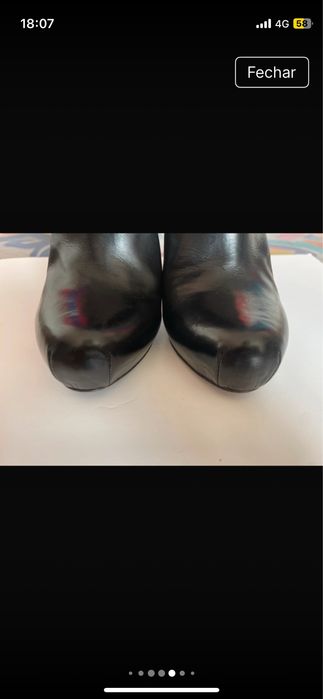 Botins "Ixos" (Made in Italy) genuine leather, tacão fino e alto