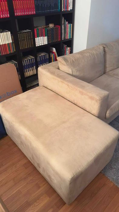 Sofá 3 lugares bege