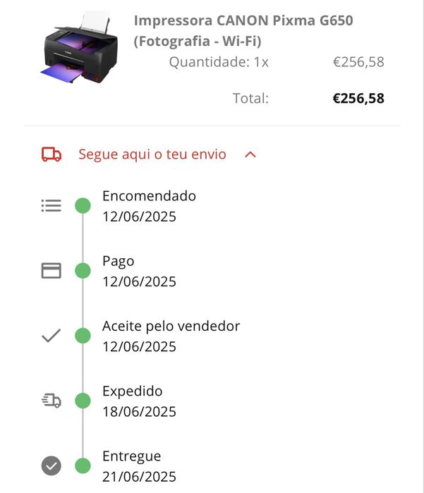 Impressora de fotos CANON