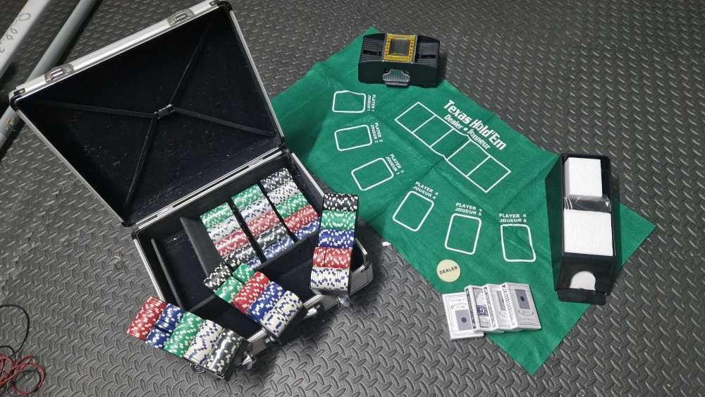 Jogo de cartas com fichas