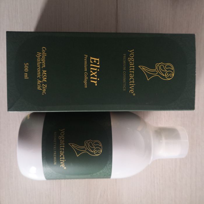 Yogattractive Eliksir ELIXIR 500ml Pyszny kolagenowy lifting do picia, Suplement diety, pyszny smak Aż 5000 mg dziennie witamina C i B6, cynk, biotyna