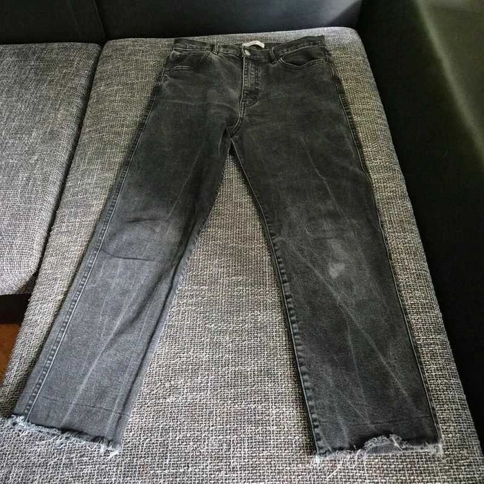 spodnie damskie czarne szare jeansy pull & bear 40 L