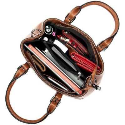 Жіноча шкіряна сумка Vintage Флотар – Руда (Колір дерево) – Шкіра 100%