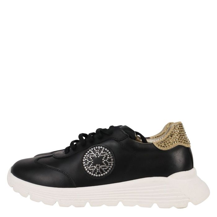 Buty damskie Elie Saab, trampki, rozmiar 38, czarne, skórzane, codzienne, sportowe SCH4972