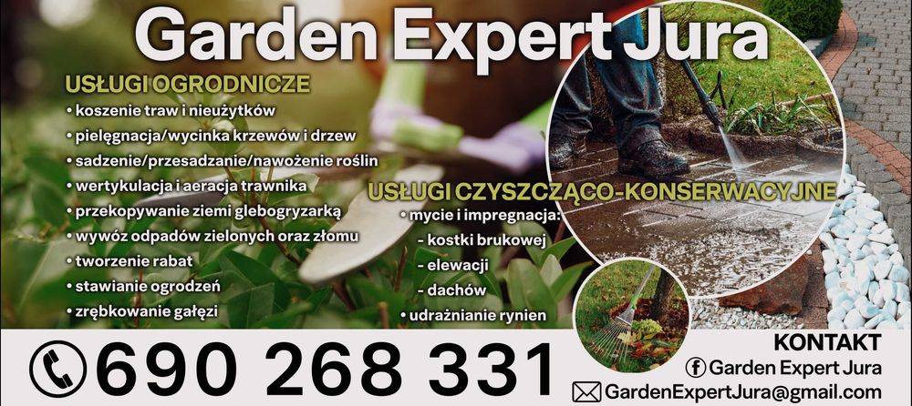 usługi ogrodnicze, koszenie, pielęgnacja, wycinka, mycie kostki