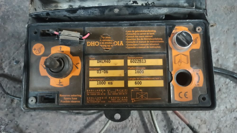Panel sterowania pilot winda zaladowca Dhollandia Hydris 12v klapka