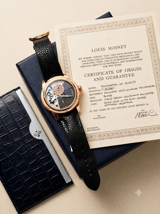 Швейцарський годинник Louis Moinet TEMPOGRAPH Золото 18К Повний КОМплект