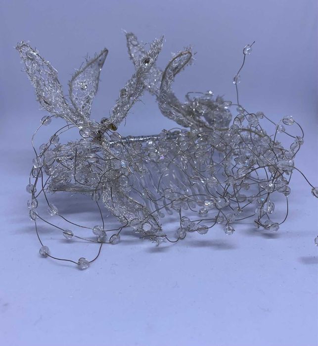 nowy bajkowy grzebyk ślub srebro mała ozdoba tanio okazja boho glam