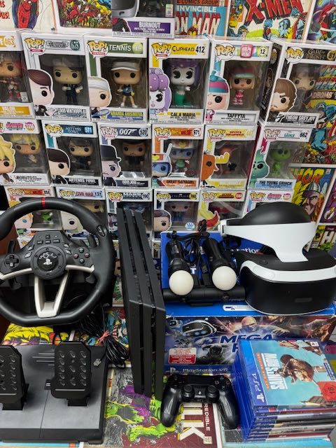 PlayStation 4 Pro 1TB+PS VR+Kierownica Hori+9 Gier+Pad Gwarancja 12M Szczecin Ufogames