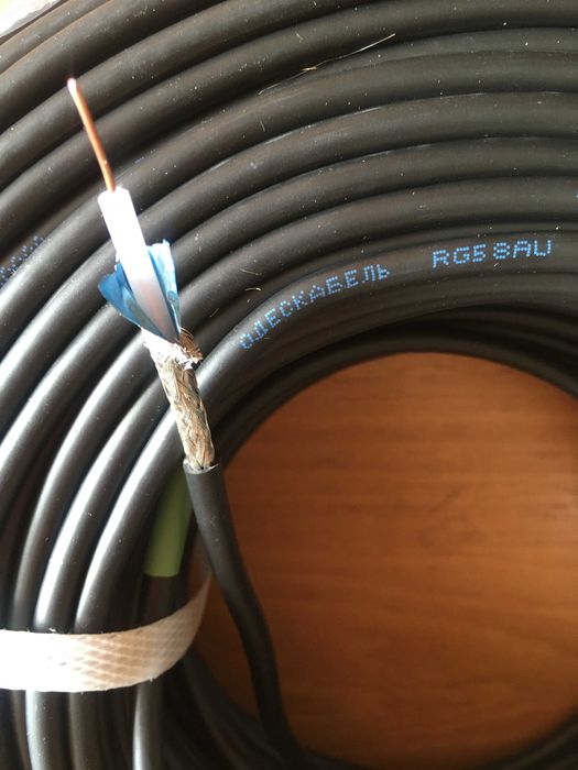 Кабель RG-58 AU 50 Ом.Мідь,Луджений.Легко паяється.Одескабель. 31,0гр.