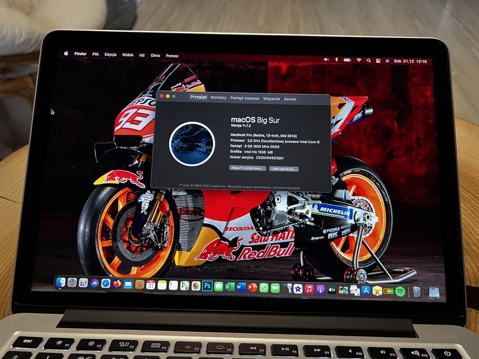 Apple MacBook Pro 13” (Retina mid 2014) bdb. stan